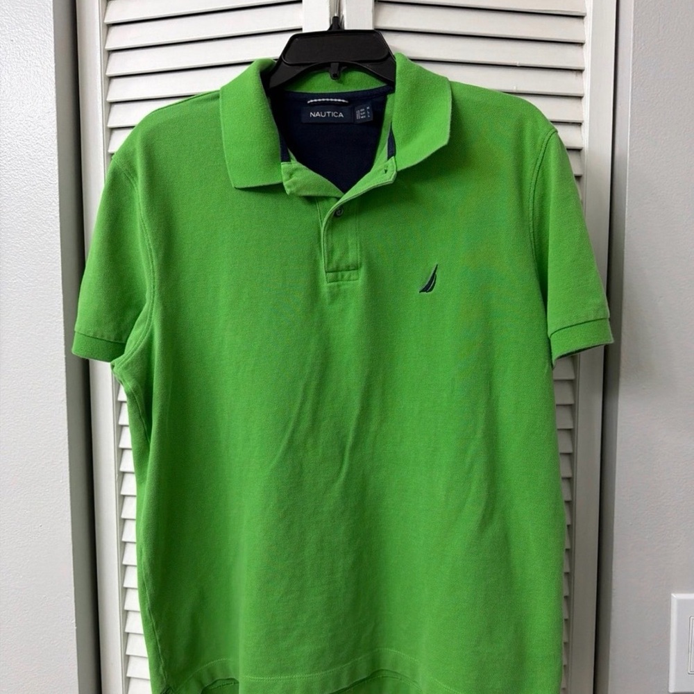 Nautica Men's Vibrant Green Polo Shirt